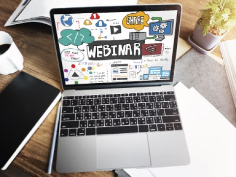 Webinaire sur ordinateur portable